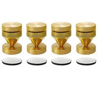 Dynavox assorbitori sub-watt, set di 4 unità, disaccoppiatori regolabili in altezza per dispositivi HiFi e altoparlanti con rondelle, ottone