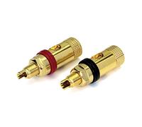 Dynavox Boccole da incasso per banana Pro V, placcato oro, set da 2