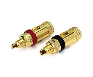 Dynavox Boccole da incasso per banana PRO V placcate oro, set da 2