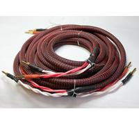 Dynavox Perfect Sound Cavo per altoparlanti, coppia, cavo per altoparlanti flessibile di alta gamma con connettori a banana, preassemblato, colore nero/rosso, lunghezza 2 m