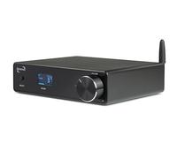 Dynavox DA-200 amplificatore Hi-Fi compatto in con Bluetooth 5.0, USB-DAC, ingressi ottico e coassiale, uscita subwoofer, chassis in alluminio, per audio PC e streaming musicale, nero