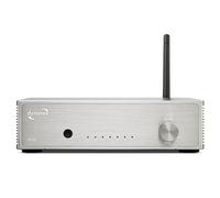 Dynavox DA-300 amplificatore HiFi compatto in classe D con HDMI ARC, Bluetooth 5.0, USB, ingressi ottico e coassiale, scocca in alluminio, ideale per TV e streaming musicale, argento