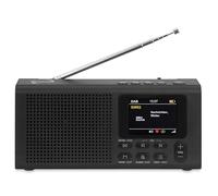 Dynavox DBT200 - Radio digitale digitale DAB+/FM, ideale come radio da cucina, radio da bagno, per ufficio, officina, sveglia, BT, display TFT, funzionamento a rete o batteria, connettore per cuffie