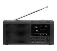 Dynavox DBT200 - Radio digitale digitale DAB+/FM, ideale come radio da cucina, radio da bagno, per ufficio, officina, sveglia, BT, display TFT, funzionamento a rete o batteria, connettore per cuffie