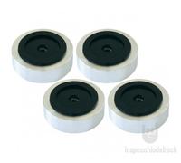 DYNAVOX - Disaccoppiatori SILVIR ibridi in alluminio/gomma, Ø 50 mm, set 4