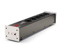 Dynavox filtro di rete HiFi X2000, multipresa con 5 prese, con spia LED per il corretto allineamento di fase e funzione Master-Slave, argento