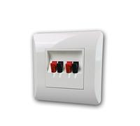 Dynavox - Scatola da incasso a parete per altoparlante LS, 4 poli, colore: bianco