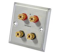 Dynavox LS-Wand-Anschlussblende In Acciaio 4 Bananenbuchsen 1 Pezzo