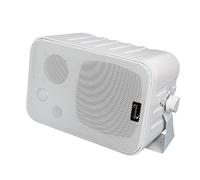 Dynavox Mini box a 3 vie con supporto per montaggio a parete, coppia di piccoli altoparlanti surround per home theater, bianco