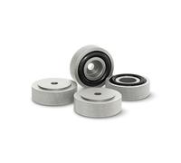 Dynavox Piedi/Spike HiFi Midi con Filettatura, 4er-Set Argento 090203
