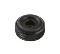 Dynavox Piedini per dispositivi con zigrinatura Mini in alluminio, per dispositivi HiFi come altoparlanti, amplificatori e giradischi, nero anodizzato, set da 4
