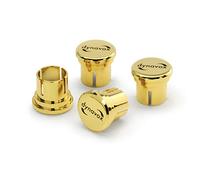 Dynavox Set di 4 tappi di protezione RCA per connettori RCA, placcati in oro 24 K, 4 pezzi