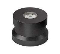 Dynavox Single Puck ASP3 - Adattatore in alluminio per 45 piastre single, libellula integrata per la regolazione del giradischi, nero