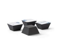 Dynavox smorzatori in elastomero siliconico EDS20, set da 4, piedini universali per dispositivi Hi-Fi, altoparlanti, amplificatori, subwoofer e giradischi, adesivo 3M, nero