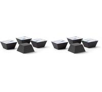 Dynavox smorzatori in elastomero siliconico EDS32, set da 4, piedini universali per dispositivi Hi-Fi, altoparlanti, amplificatori, subwoofer e giradischi, adesivo 3M, nero (Confezione da 2)