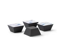 Dynavox smorzatori in elastomero siliconico EDS32, set da 4, piedini universali per dispositivi Hi-Fi, altoparlanti, amplificatori, subwoofer e giradischi, adesivo 3M, nero