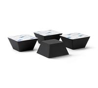 Dynavox smorzatori in elastomero siliconico EDS50, set da 4, piedini universali per dispositivi Hi-Fi, altoparlanti, amplificatori, subwoofer e giradischi, adesivo 3M, nero