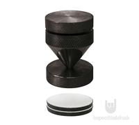 DYNAVOX - Spikes Hi-Fi in Acciaio NERO x4 Regolabili 40-55 mm per Diffusori Audi
