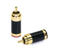 Dynavox Spina Rca Carbonio Manicotto 4er-Set Dorato Collegamento Saldatura 4 Pz