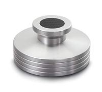 Dynavox - Stabilizzatore per giradischi PST330, superficie di appoggio per giradischi in alluminio, peso 330 g, con superficie di contatto in carbonio e inserto, colore: argento