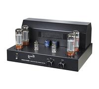Dynavox VR-70E II Phono amplificatore integrato a valvole, amplificatore HiFi, design vintage con griglia di protezione rimovibile, preamplificatore phono integrato per giradischi, colore nero