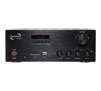 Dynavox Amplificatore stereo compatto VT-80 Nero, morsettiere a vite per 4 Altoparlanti, telecomando Controllo Solo per ingressi digitali (USB, scheda SD), antenna BT integrata