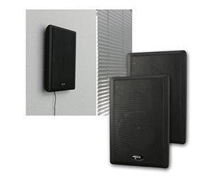 Dynavox WS-502 Flatpanel Altoparlante (40 Watt), confezione da 2, colore: Nero