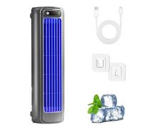 Dyneata Cooling Ace, 2025 Risparmio Energetico Opdgea Cooling Ace, ventola di raffreddamento silenziosa, 3 velocità e touch screen a LED, ricaricabile, batteria a lunga durata di 24 ore (Grigio)