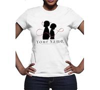 DYNIT Your Name T-Shirt, Donna, Bianco, Large (Taglia Produttore:48)