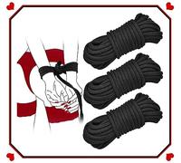 DYNLAB Morbida Corda Nera, Corda per Postura Fissa da Camera da Letto, Regalo Creativo, Corda Multifunzionale.