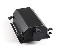 Dyno Racing Serbatoio universale in lega da 2 l, per olio motore, carburante, gas, serbatoio di sfiato, refrigerante, radiatore (BK)