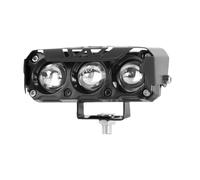 DYOG Faro Moto LED Faretto LED Bicolore Per Moto 3 Lenti 12V
