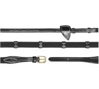 Dy'on D-Collection - Redini in Tela da 5/8 (16 mm) con 9 Tacche in Pelle, Full - Nero