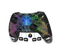 DYONDER Switch Controller, Wireless Switch Pro Controller per Switch/Switch Lite/Switch OLED, Gamepad Wireless per PC/iOS/Android con RGB/Programmabile/Motion Control/Vibrazione/Turbo/Wakeup (nero)