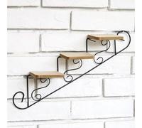 DYPJHEO Scaffale per piante, mensole decorativo a 3 livelli, scaffale portavasi multifunzione, scaffale sospeso a parete, Mensola galleggiante(Up)