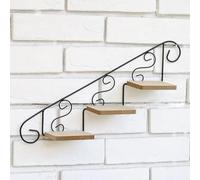 DYPJHEO Scaffale per piante, mensole decorativo a 3 livelli, scaffale portavasi multifunzione, scaffale sospeso a parete, Mensola galleggiante(Down)
