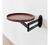 DYPJHEO Tavolino rotondo pieghevole, diametro 30 cm, con supporto retrattile, vassoio portaoggetti estensibile, comodino girevole regolabile