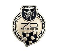 DYQCD 1 Pezzi Auto Emblem Adesivo per Abarth 70th Anniversary Scorpion Stemmi e Decorazioni Auto Styling Carrozzeria Decorazioni Auto Decalcomania Badge,Copperstyle