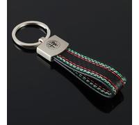 DYQCD 1 Pezzi Portachiavi Auto per Alfa Romeo 147GTA Tonale 156 159 Anelli Portachiavi Portachiavi con Anello Resistente e Duraturo Moschettone Accessori