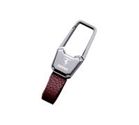 DYQCD 1 Pezzi Portachiavi Auto per Ferrari 458 488 812 CaliforniaT Anelli Portachiavi Portachiavi con Anello Resistente e Duraturo Moschettone Accessori,SilverRed
