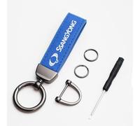 DYQCD 1 Pezzi Portachiavi Auto per SsangYong Actyon Tivolan Rodius Anelli Portachiavi Portachiavi con Anello Resistente e Duraturo Moschettone Accessori,Bluestyle