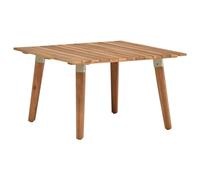 DYRJDJWIDHW Acacia Wood Coffee Table 60x60x36 cm Outdoor Garden Patio Furniture Weather Resistant Natural Oil Finish Side Table for Poolside Terrace