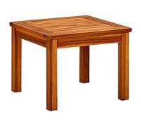 DYRJDJWIDHW Acacia Wood Garden Table Outdoor Coffee Side Table 45x45x36 cm Weather Resistant Natural Finish Patio Balcony Terrace Furniture with Slatted Design