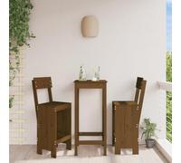 DYRJDJWIDHW Bar Stools 2 Pcs Amber Pine Wood Outdoor Patio Furniture with Backrest 40x48.5x115.5 cm Solid Wood Bar Chairs for Garden Balcony Restaurant Cafe