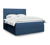 DYRJDJWIDHW bed frame camera dacompleta matrimonialestrutturamatrimonialeGiroletto a Molle con Materasso Blu 180x200 cm in TessutoAdatto alle camere da letto