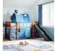 DYRJDJWIDHW bedcamera dacompleta strutturamatrimonialeLetto a Soppalco con Tunnel Bambini Blu 90x200cm Massello PinoAdatto alle camere da letto
