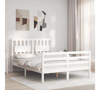 DYRJDJWIDHW camera da completa bed frame bed matrimonialeGirocon Testiera Bianco Double in Legno MasselloAdatto alle camere da letto