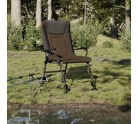 DYRJDJWIDHW Folding Fishing Chair with Arms 180kg Capacity Portable Outdoor Camping Seat Adjustable Backrest Mud Feet Comfortable for Fishing Beach Picnic