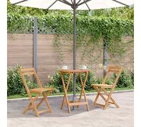 DYRJDJWIDHW Folding Garden Table 60x75 cm Solid Acacia Wood Outdoor Bistro with Umbrella Hole for Patio Terrace Foldable Dining Table Weather Resistant