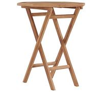 DYRJDJWIDHW Folding Teak Wood Garden Table 60x60x75 cm Outdoor Patio Furniture Weather Resistant Foldable Terrace Dining Table for Garden Veranda